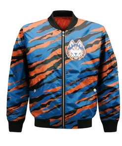 Houston Baptist Huskies Bomber Jacket Sport Style Keep Go On - NCAA