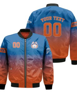 Houston Baptist Huskies Fadded Bomber Jacket - NCAA