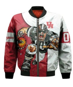 Houston Cougars Bomber Jacket Football Go On - NCAA