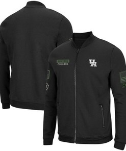 Houston Cougars Colosseum OHT Military Appreciation High-Speed Bomber Full-Zip Jacket - Black