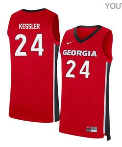 Houston Kessler 24 Georgia Bulldogs Elite Basketball Youth Jersey - Red