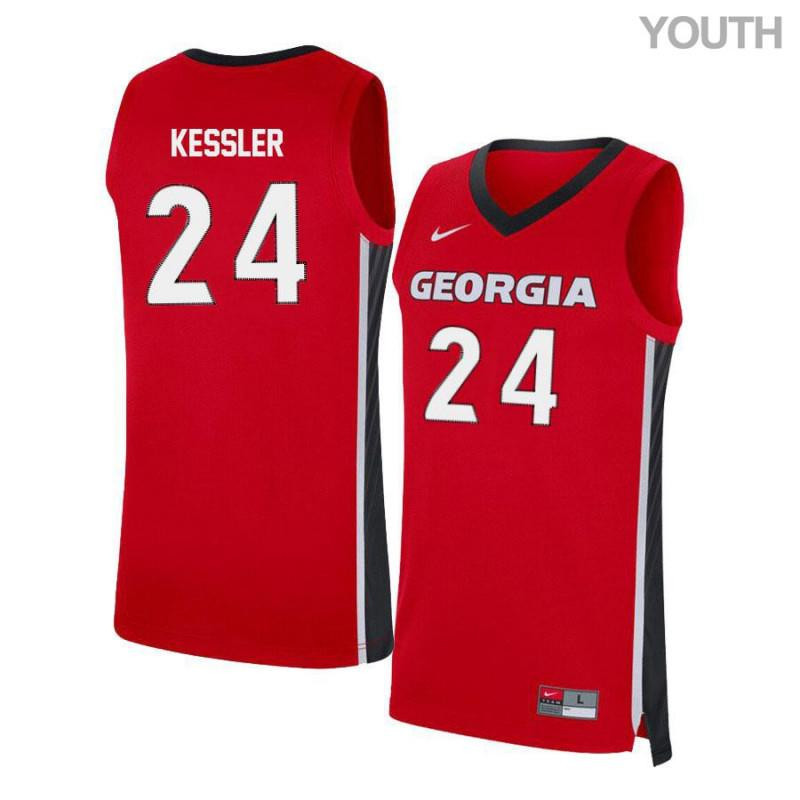 Houston Kessler 24 Georgia Bulldogs Elite Basketball Youth Jersey - Red