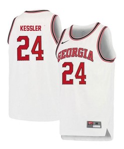 Houston Kessler 24 Retro Elite Georgia Bulldogs Basketball Jersey White