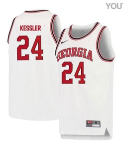 Houston Kessler 24 White Retro Elite Georgia Bulldogs Basketball Jersey