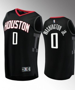 Houston Rockets 0 Tyty Washington Jr. Statement Jersey 2022-23 Black