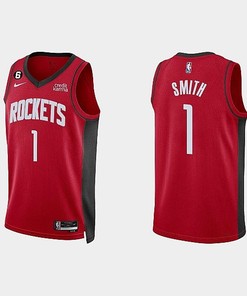 Houston Rockets 1 Jabari Smith Jr. 2022-23 Icon Edition Red Men Jersey