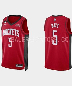 Houston Rockets 5 Darius Days 2022-23 Icon Edition Red Men Jersey
