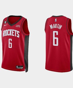 Houston Rockets 6 Kenyon Martin Jr. 2022-23 Icon Edition Red Men Jersey