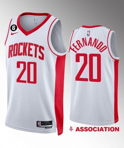 Houston Rockets Bruno Fernando 20 Association Edition 2022-23 White Jersey Swingman