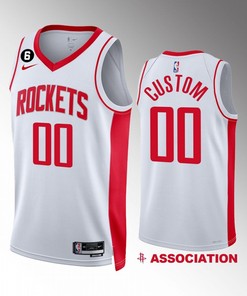 Houston Rockets Custom 00 2022-23 Association Edition White Jersey Swingman