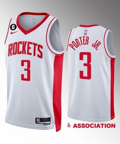 Houston Rockets Kevin Porter Jr. 3 Association Edition 2022-23 White Jersey Swingman