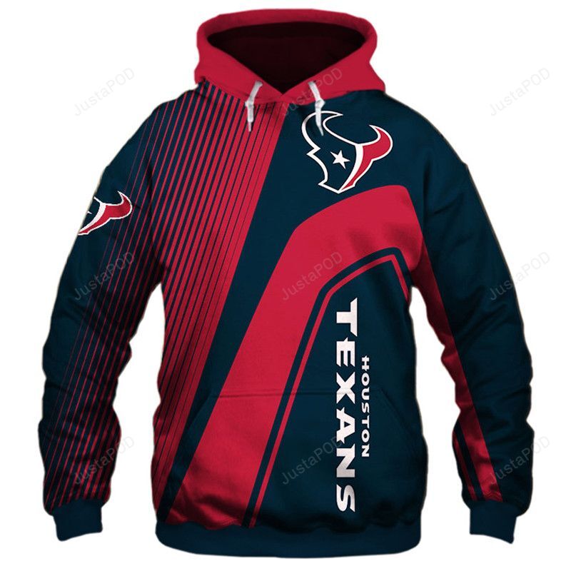 Houston Texans 3D Hoodie Zip Hoodie