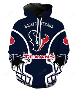 Houston Texans 3D Hoodie Zip Hoodie Style 4