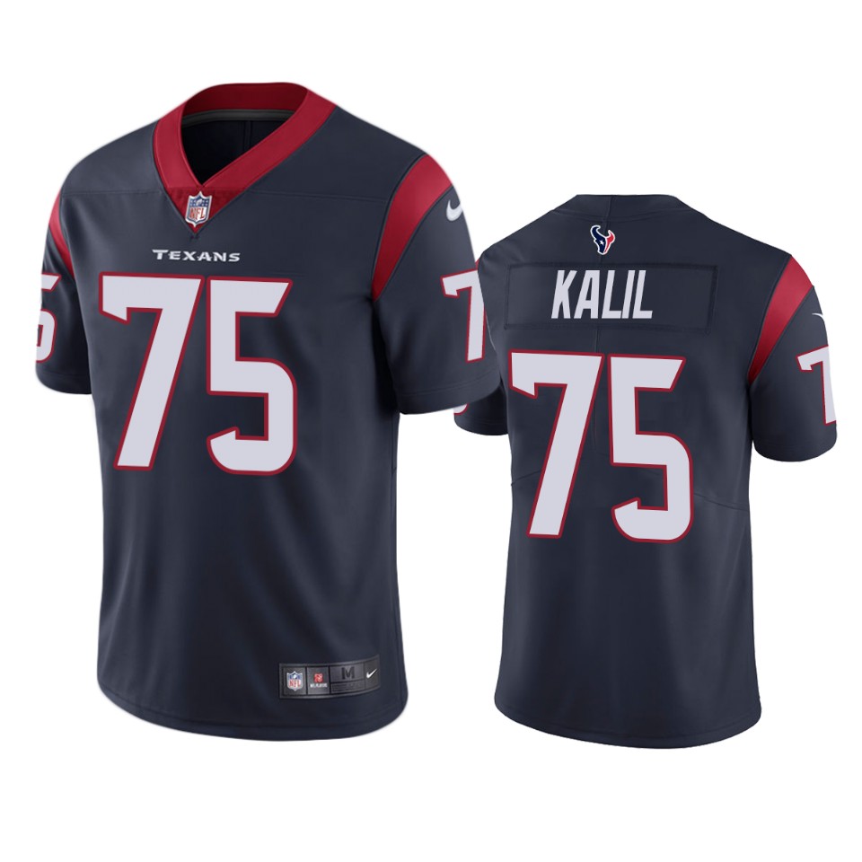 Houston Texans #75 Matt Kalil Navy Vapor Untouchable Limited Jersey - Mens