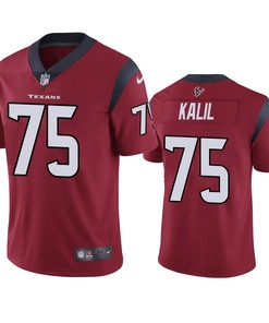 Houston Texans #75 Matt Kalil Red Vapor Untouchable Limited Jersey - Mens