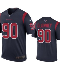Houston Texans #90 Jadeveon Clowney Navy Color Rush Legend Jersey - Mens