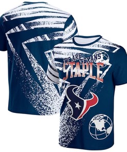 Houston Texans All Over Print T-Shirt - Navy