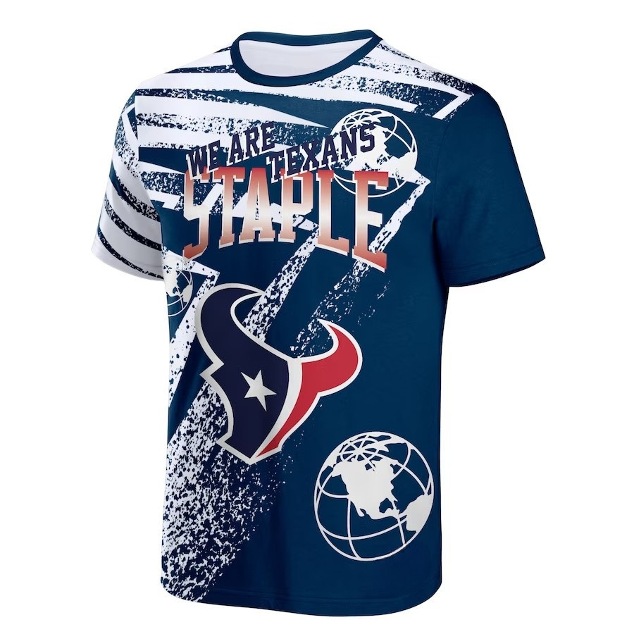 Houston Texans All Over Print T-Shirt - Navy