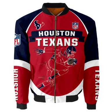 Houston Texans Bomber Jacket Graphic Running men gift for fans