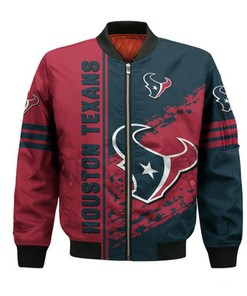 Houston Texans Bomber Jacket Quarter Style - NFL