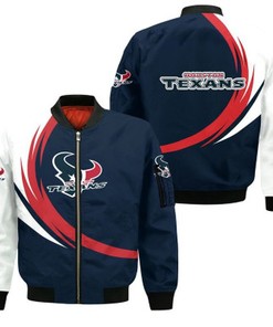 Houston Texans Bomber Jacket graphic curve
