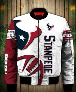 Houston Texans Bomber jacket Graphic balls gift for fans