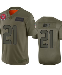 Houston Texans Bradley Roby Camo 2019 Salute To Service Limited Jersey