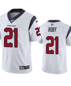 Houston Texans Bradley Roby White 100th Season Vapor Limited Jersey