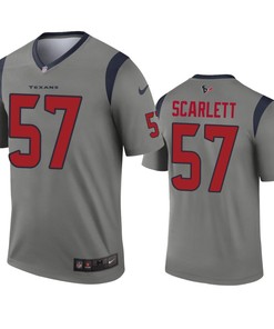 Houston Texans Brennan Scarlett Gray Inverted Legend Jersey