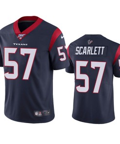 Houston Texans Brennan Scarlett Navy 100th Season Vapor Limited Jersey