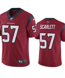 Houston Texans Brennan Scarlett Red 100th Season Vapor Limited Jersey