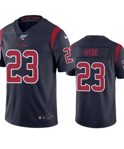 Houston Texans Carlos Hyde Navy 100th Season Color Rush Jersey