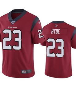 Houston Texans Carlos Hyde Red 100th Season Vapor Limited Jersey