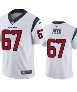 Houston Texans Charlie Heck 67 White Vapor Untouchable Limited Jersey
