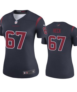 Houston Texans Charlie Heck Navy Color Rush Legend Jersey