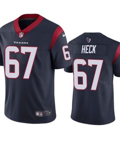 Houston Texans Charlie Heck Navy Vapor Untouchable Limited Jersey