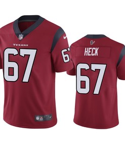 Houston Texans Charlie Heck Red Vapor Untouchable Limited Jersey