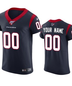 Houston Texans Custom Navy 100th Season Vapor Elite Jersey
