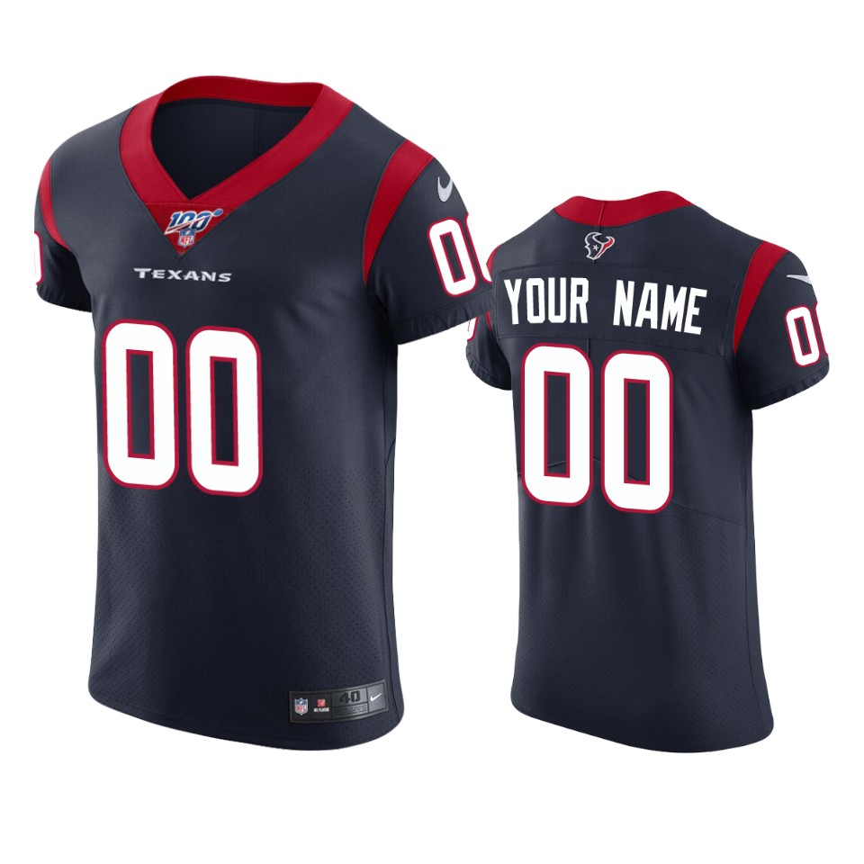 Houston Texans Custom Navy 100th Season Vapor Elite Jersey