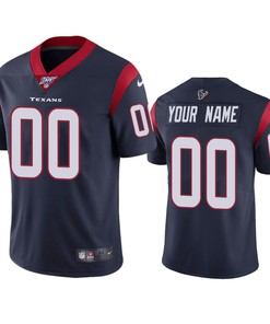 Houston Texans Custom Navy 100th Season Vapor Limited Jersey