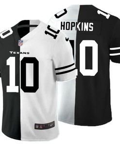 Houston Texans Deandre Hopkins #10 Nfl 2020 Black And White Jersey