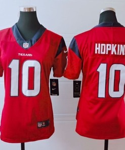 Houston Texans Deandre Hopkins #10 Nfl 2020 Red Womens Jersey