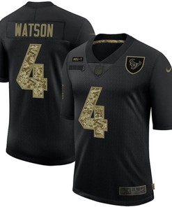 Houston Texans Deshaun Watson #4 Nfl 2020 Black Camo Jersey
