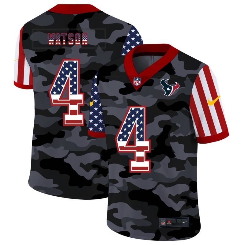 Houston Texans Deshaun Watson #4 Nfl 2020 Camo Black Jersey