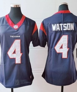 Houston Texans Deshaun Watson #4 Nfl 2020 Navy Womens Jersey