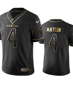 Houston Texans Deshaun Watson Black Golden Edition 2019 Vapor Untouchable Limited Jersey - Mens