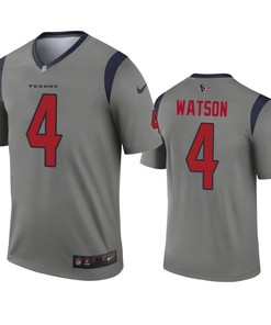 Houston Texans Deshaun Watson Gray Inverted Legend Jersey