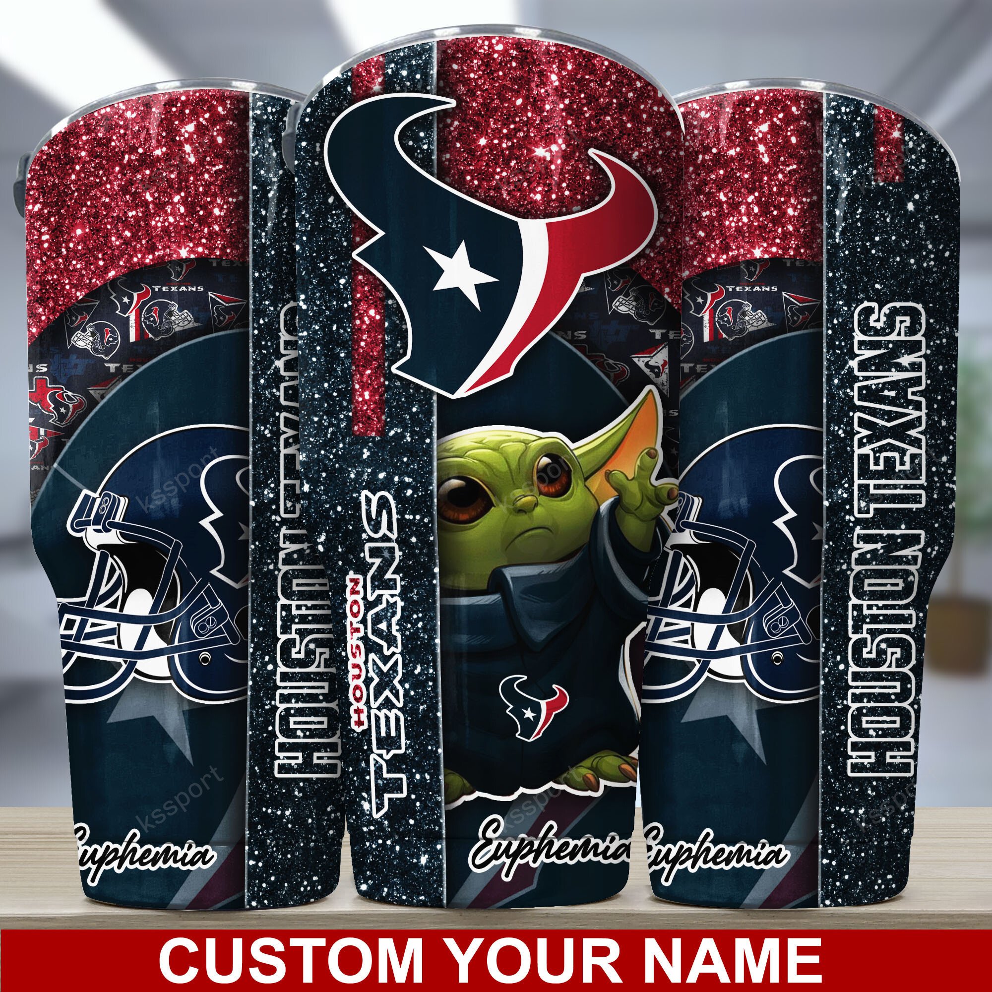 Houston Texans Engraved Tumbler - Custom Name, Durable and Stylish