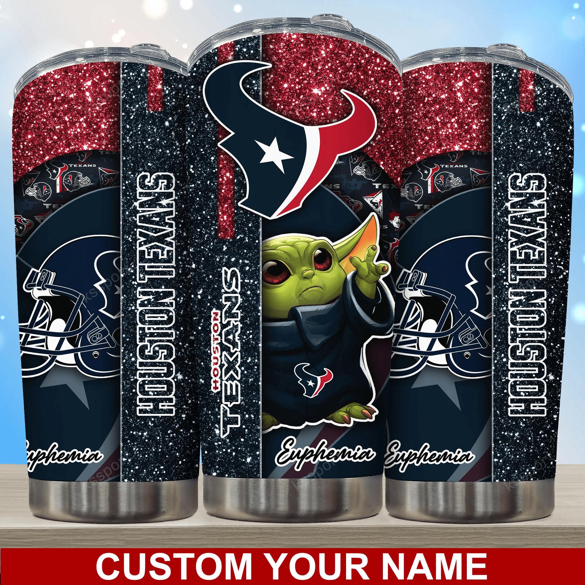 Houston Texans Engraved Tumbler - Custom Name, Durable and Stylish