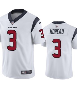 Houston Texans Fabian Moreau 3 White Vapor Limited Jersey - Men's